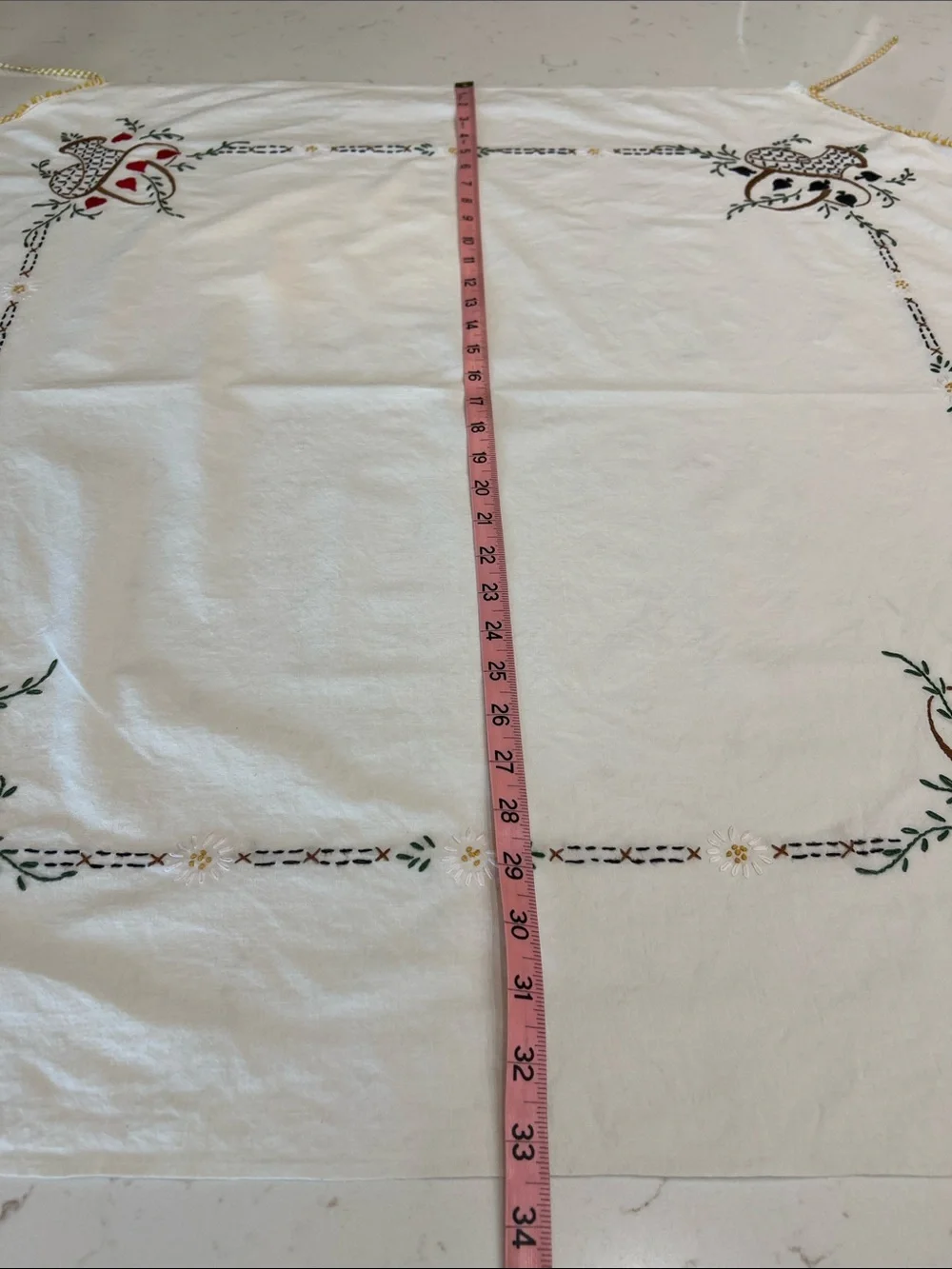Vintage Embroidered Bridge Card Table Cover Poker Hearts Spades Clubs Diamonds